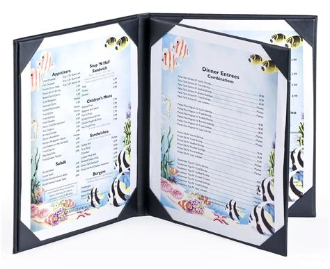 Restaurant Menu Books Hold 4 Pages | Menu restaurant, Restaurant menu holder, Menu cover