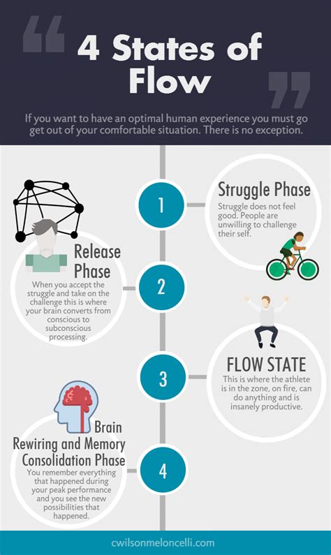 4 States of Flow Infographic | Flow psychology, Flow state, Neuroscience