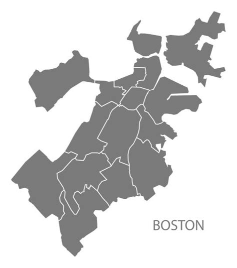 Boston Neighborhoods Map Stock Photos, Pictures & Royalty-Free Images - iStock