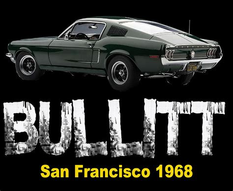 Bullitt mustang classic american car Poster Painting by Jodie Florence ...