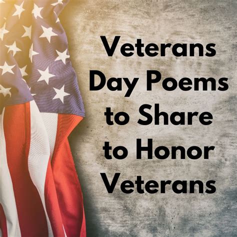 Short Veterans Day Poems to Honor and Thank Veterans - Lola Lambchops