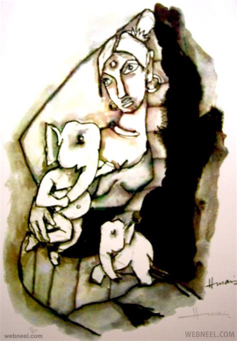 Ganesha Mf Husain Painting 10