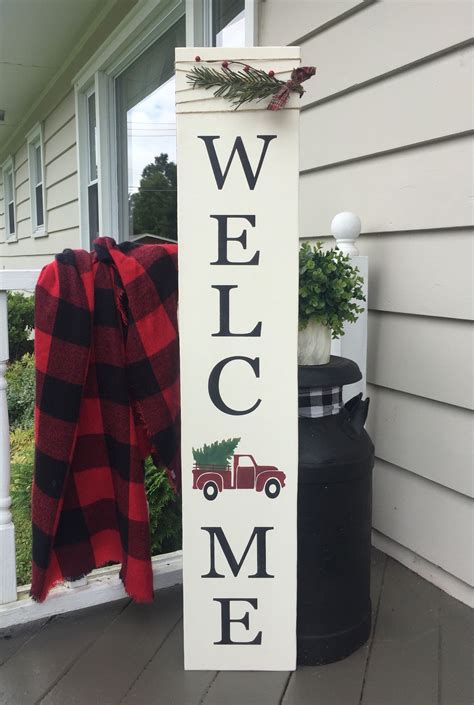 Christmas in july sign welcome sign porch sign vintage | Etsy | Christmas porch decor, Christmas ...