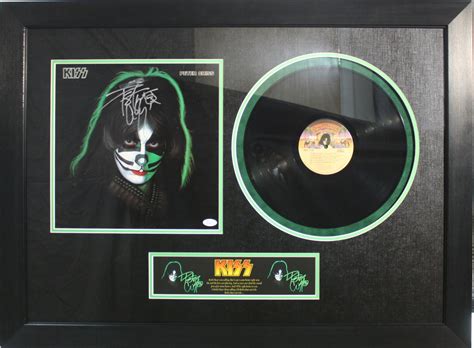 Peter Criss-KISS signed 1978 Solo album custom framed display