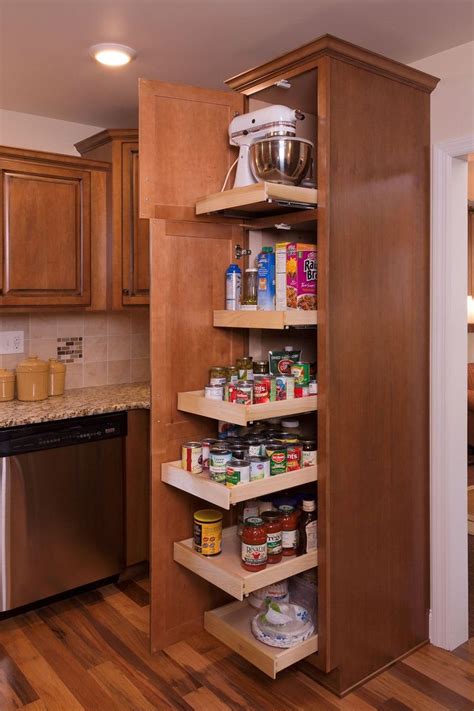 Full-Extension, Roll-Out Pantry Shelves | Uncluttered kitchen, Kitchen pantry storage cabinet ...