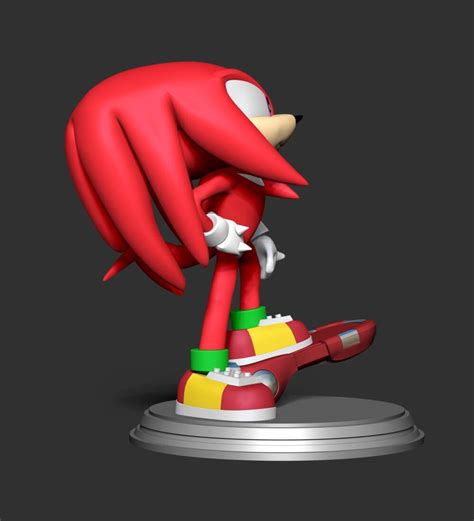 Knuckles - Sonic The Hedgehog 2 Fanart 3D Model by Bon Bon Art