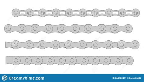 Bicycle Chain Types, Vector Illustration Stock Vector - Illustration of ...