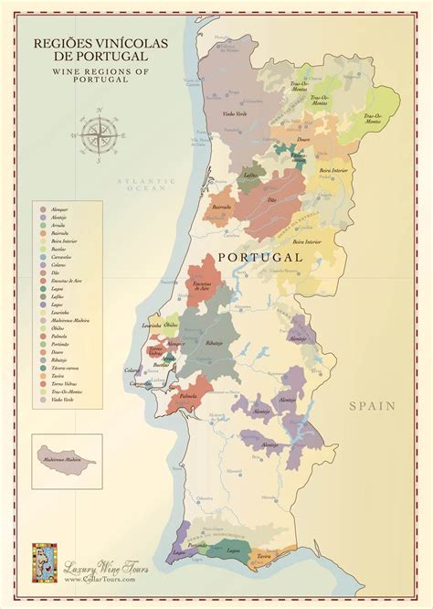 Map of Portuguese Wine Regions | Portugal wine, Wine region, Wine ...