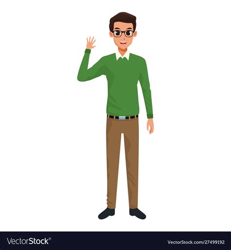 Young man cartoon icon image Royalty Free Vector Image