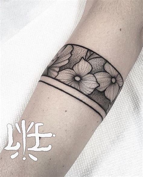 Floral armband tattoo. - Lawrence Edwards More Tattoo Band, Cuff Tattoo ...