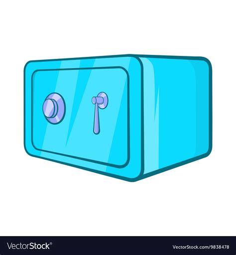 Safe icon in cartoon style Royalty Free Vector Image