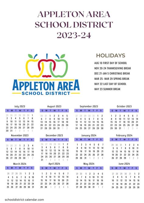 Appleton School District Calendar 2024-25 - Nelle Ruthie