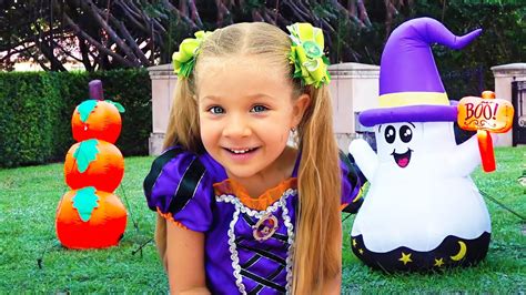 Diana and Roma Funny Halloween stories for kids - YouTube