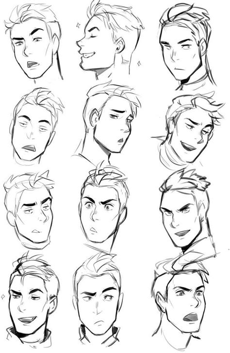 the different faces and hair styles of male character from frozen water ...