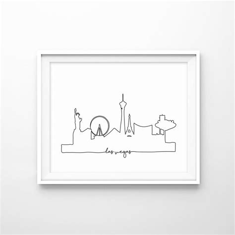 Las Vegas Skyline Drawing at PaintingValley.com | Explore collection of ...