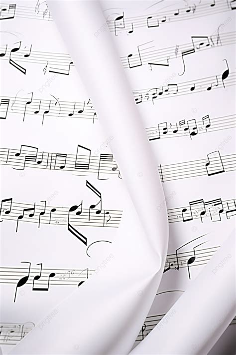 White Sheet Music With Musical Notes On It Background Wallpaper Image For Free Download - Pngtree