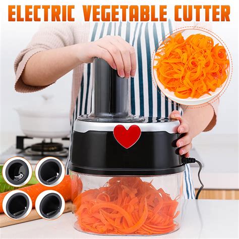 2L Electric Vegetable Fruit Cutter Cheese Chopper Grater Cucumber ...