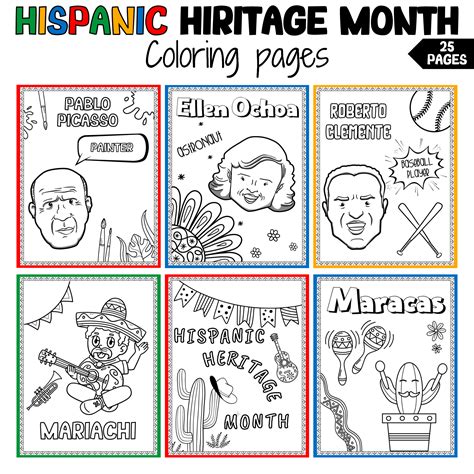 Hispanic Heritage Month Coloring Pages | Hispanic Heritage Month activities | Made By Teachers