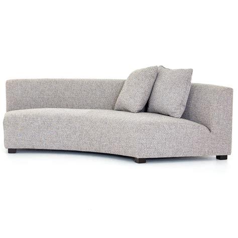 Liam Modern Grey 2 Piece Curved Sectional Sofa | Zin Home