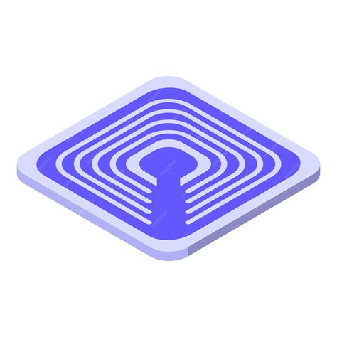 Premium Vector | Smart tag icon isometric vector entry reader tag smart wireless label