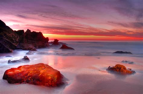 California Beach Sunset Photograph by Dung Ma