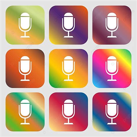 Colorful Music Buttons With Mic And Speaker Icons Vector Vector, Template, Art, Creative PNG and ...