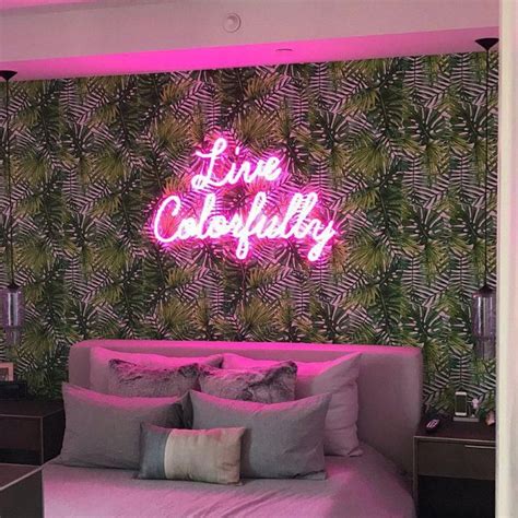 Home Decoration Cheap Ideas #DiscountHomeDecorations | Neon lights bedroom, Neon bedroom, Neon ...