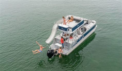 Pontoon Boats with Slides (5 Best Double Deckers) - Pontooners