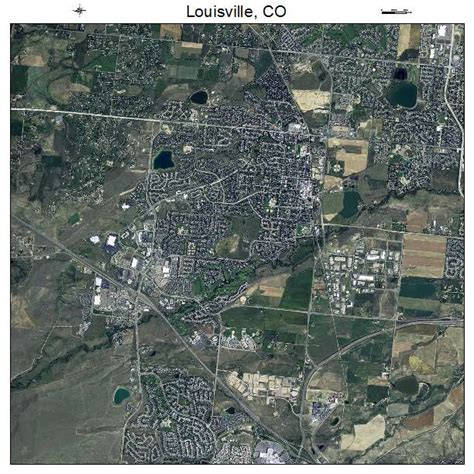 Aerial Photography Map of Louisville, CO Colorado