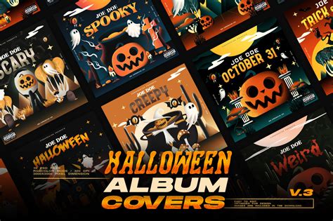 Halloween Album Covers Pack Vol.3 on Yellow Images Creative Store - 108889