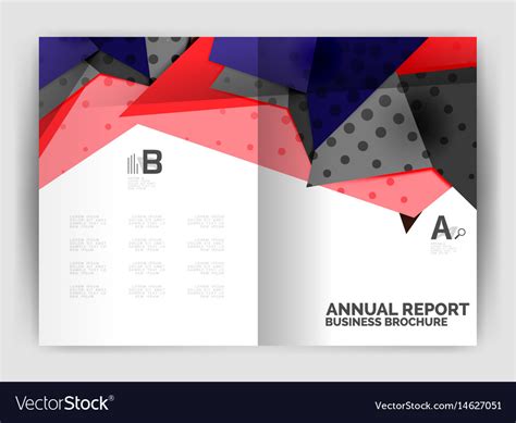 Triangle business print template Royalty Free Vector Image