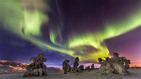 Northern Lights Aurora Borealis in Lapland Finland time-lapse ...