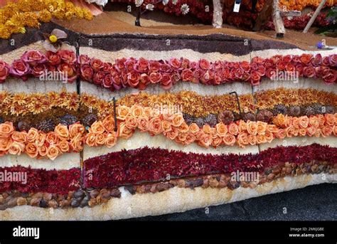 Pasadena, California, USA 3rd January 2023 Rose Parade Floats on display at Floatfest for Rose ...