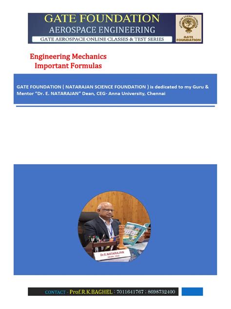 Important Formulas in Engineering Mechanics | PDF