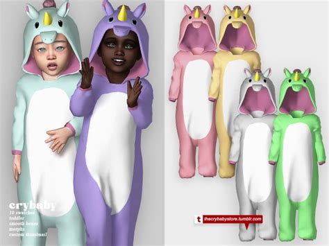 crybaby - unicorn costume - toddler - The Sims 4 Download - SimsDomination | Sims 4 toddler ...