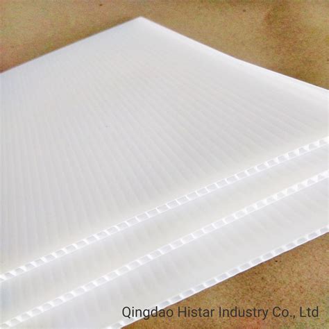 White PP Corrugated Plastic Sheet for Advertising Board Polypropylene ...