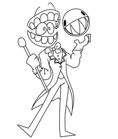 Caine and Bubble from The Amazing Digital Circus coloring page ...