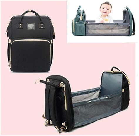 3-in-1 collapsible crib backpack multi-function waterproof mom ...