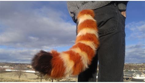 Furry Red Panda Costume Tail 26" - AnthroWear