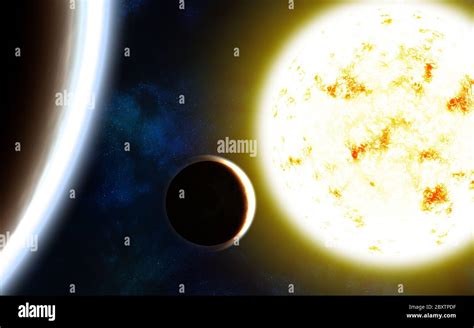 Sistema solar. Sol, planetas y nebulosas Fotografía de stock - Alamy