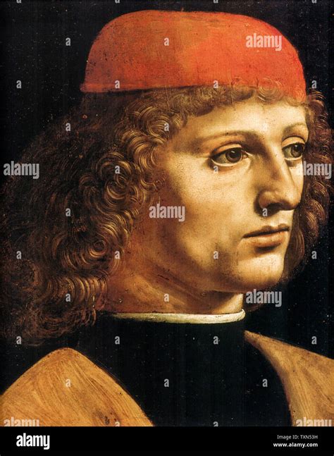 Leonardo Da Vinci, Portrait of a Musician (detail), painting, 1490 ...