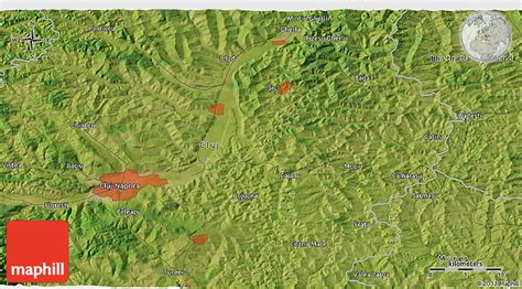 Satellite 3D Map of Cluj-Napoca