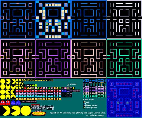 Arcade - Super Pac-Man - General Sprites - The Spriters Resource