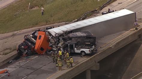 9 Injured in Fort Worth in Fiery 18-Wheeler Wreck on I-35W | Lovins ...