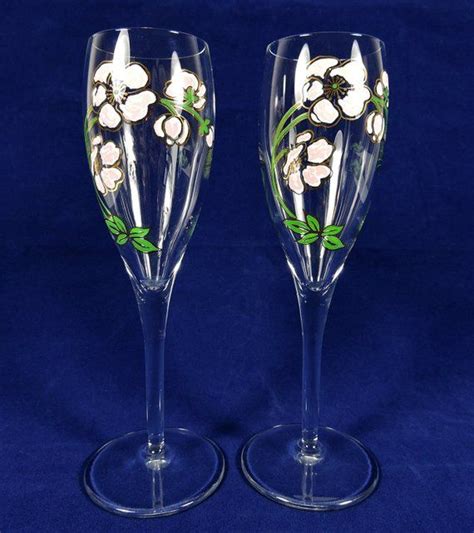 Perrier Jouet Crystal Champagne Flutes Glasses Set of 2 Belle | Etsy | Crystal champagne flutes ...