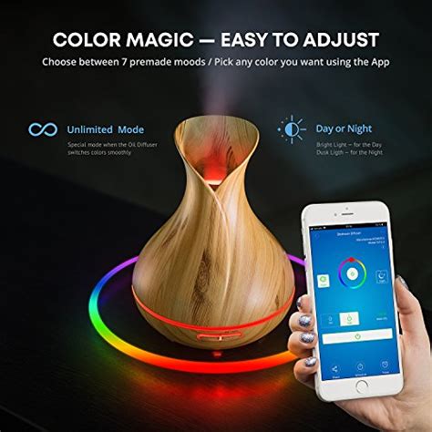 Smart WiFi Wireless Essential Oil Aromatherapy Diffuser - Works with Alexa & Google Home – Phone ...