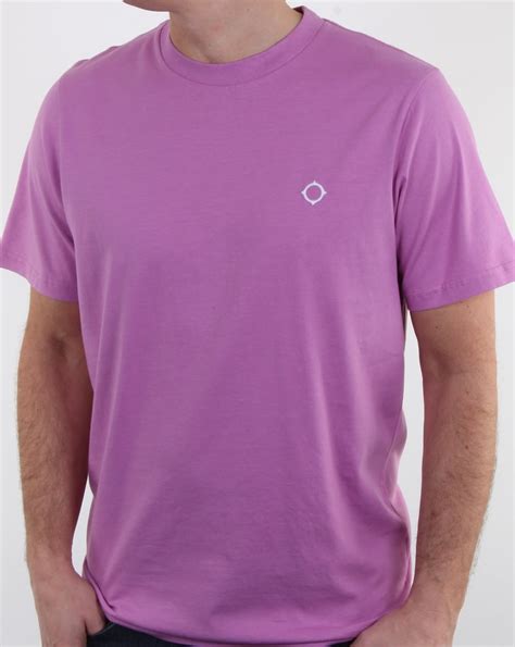 Ma.strum Icon T Shirt Mauve, Mens, Cotton, Tee, Ribbed, Crew Neck