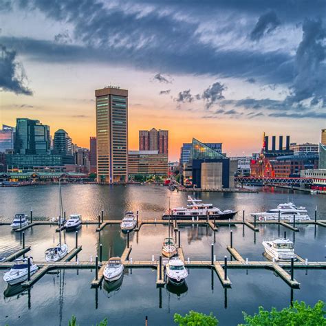 Baltimore Inner Harbor Skyline Drone Photo Gallery Wall Art - Etsy