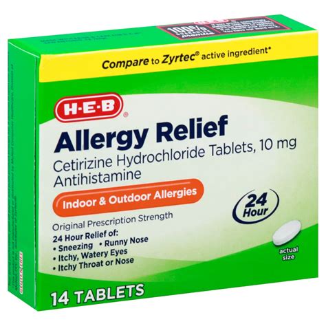 Xyzal Allergy 24 Hr Shop Sinus Allergy At Heb