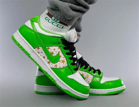 Official Images // Supreme x Nike SB Dunk Low "Mean Green" | Nice Kicks